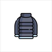 A black and white illustration of a jacket vector