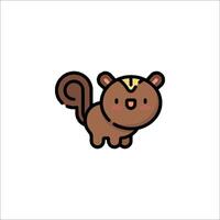 A cute squirrel with a brown and white face vector