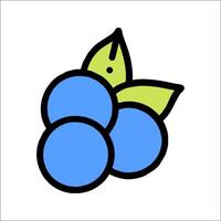 Blueberries icon illustartion vector