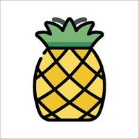 A pineapple icon on a white background vector