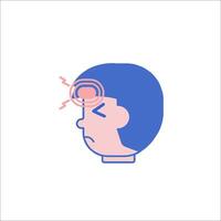 A person with a headache icon vector
