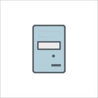 A computer icon on a white background vector