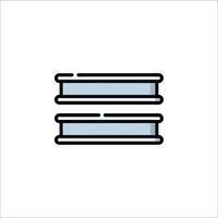 Two stacked books icon on white background vector