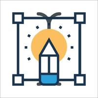 A light bulb is in the middle of a square frame vector