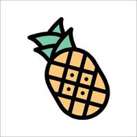 A pineapple icon in a line style vector