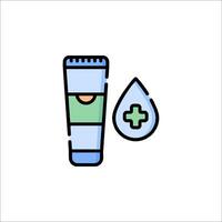 A tube of toothpaste and a drop of water vector
