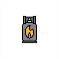 A gas can with a flame icon on a white background vector