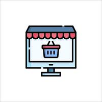 Online shopping icon illustration vector