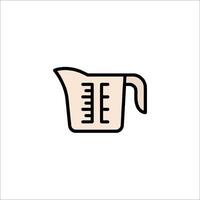 A measuring cup icon on a white background vector