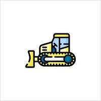 A bulldozer icon on a white background vector