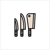 A knife and a fork icon on a white background vector