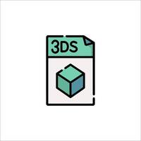 A file with a 3d cube on it vector