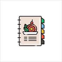 A notebook with a book on top of it vector