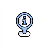 A pin with the word i in it vector