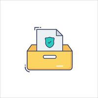 A box with a shield icon on it vector