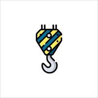 A blue and yellow hook on a white background vector