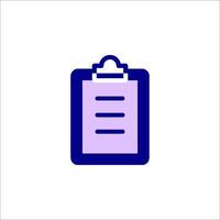 A clipboard icon on a white background vector