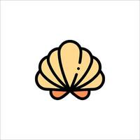 A shell icon on a white background vector