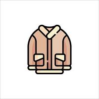 A coat icon in a flat style vector