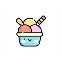 Ice cream icon illustration vector