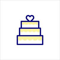 A wedding cake icon on a white background vector