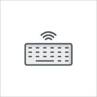 A wireless keyboard icon on a white background vector