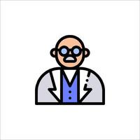 A man in a suit and tie with glasses vector