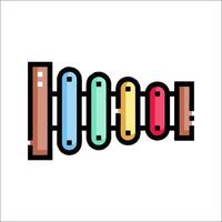 A colorful line of musical instruments on a white background vector