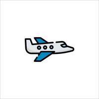 A plane icon in a flat style on a white background vector