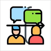 People talking to each other with speech bubbles vector