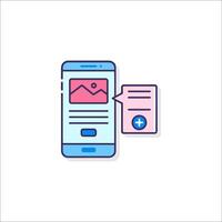 A smartphone with a document on it vector