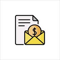 Money envelope icon with envelope and dollar sign vector