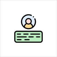 A person is sitting on a computer with a green dot vector