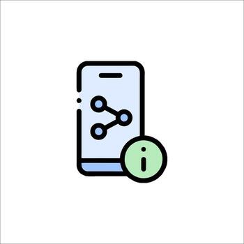 A phone with a circle icon and a button vector