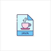 Java icon with a cup of coffee vector
