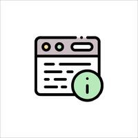 A computer icon with a green and white background vector