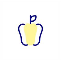 A yellow apple icon on a white background vector
