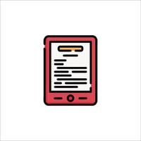A tablet computer icon on a white background vector