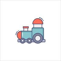 A train icon with a red hat on top vector