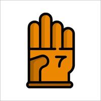 A glove with the number seven on it vector