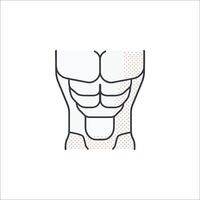A man's torso with a dot pattern on it vector