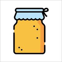 A jar of honey icon on a white background vector