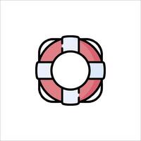 A life preserver icon on a white background vector