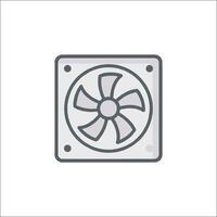 A fan icon on a white background vector