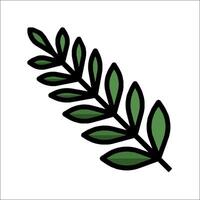 A leaf icon on a white background vector
