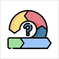 A colorful arrow with question mark on it vector