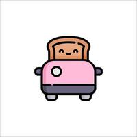 A cartoon car with a slice of toast on it vector