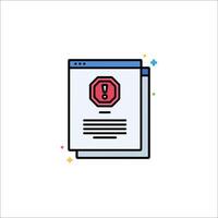 A computer screen with a red exclamation mark on it vector