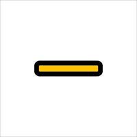 A yellow line on a white background vector