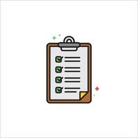 A clipboard with a checklist on it vector